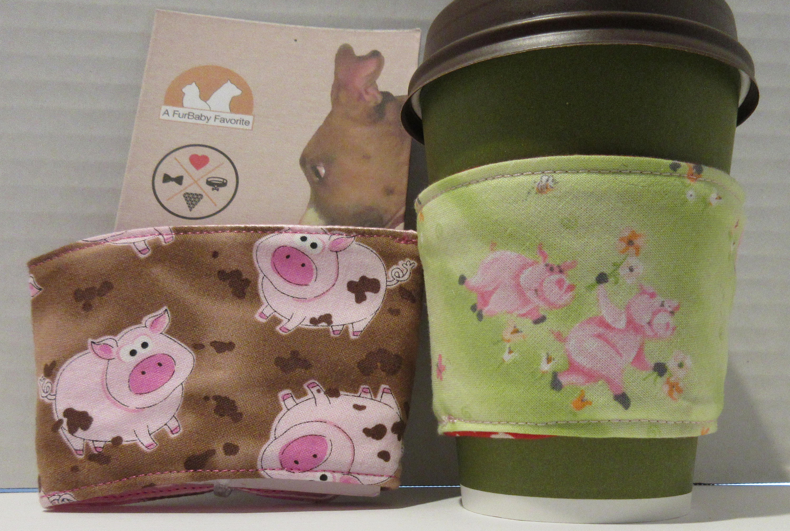 pink Piggie drink sleeve by A Fur BAby Favorite