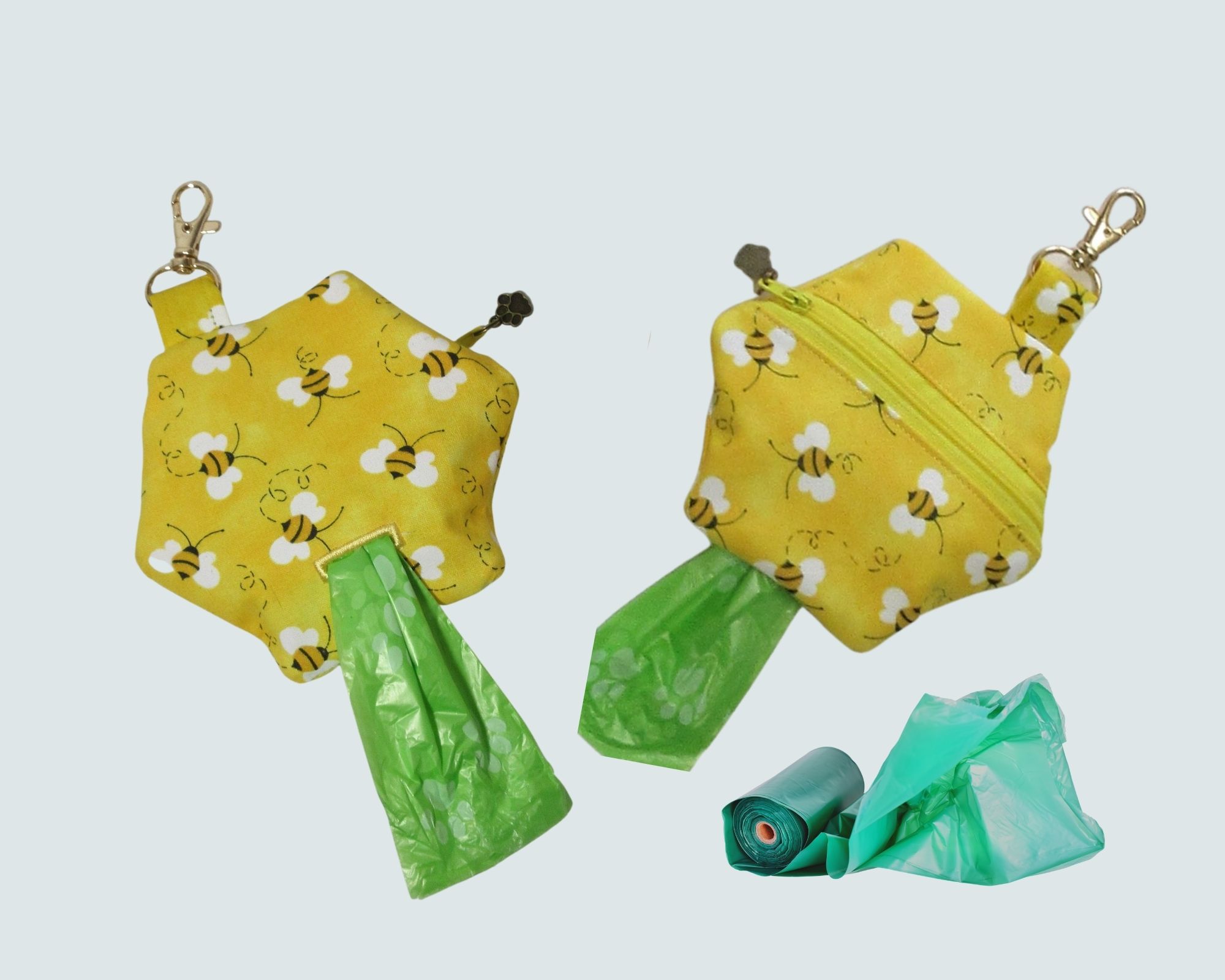 Honeycomb Poop Bag Holder with Free roll of recycled bags
